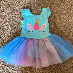 Toddler girls unicorn tutu dress